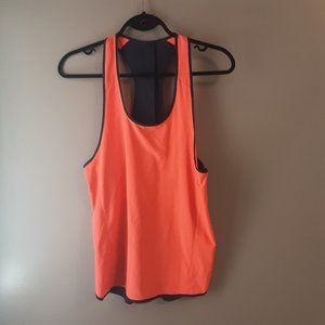 lululemon Orange Navy Lightweight Racerback Tank Top Size Lg